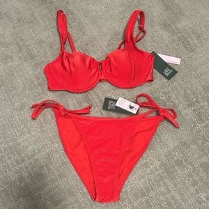 NWT Wild Fable Red Bikini Set